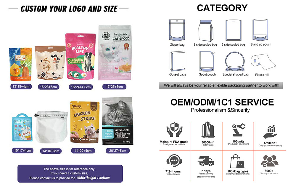 High-temperature steam-cooked bag cat food bag