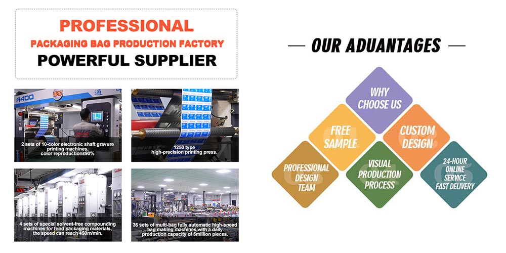 Eight-side sealed zipper dried fruit and nut packaging bag