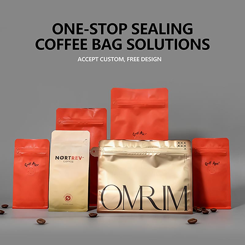 Colorful printed exquisite coffee packaging bags